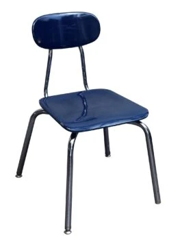 Bakelite Royal Blue Chair With Chrome Legs