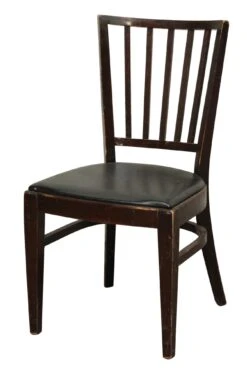 Black Vinyl Seat Chair By Thonet