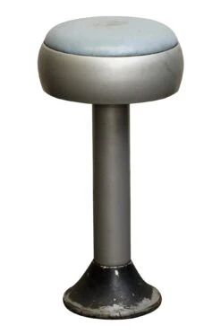 Blue & Silver Vintage Diner Stool