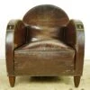 European Art Deco Cow French Leather & Wood Club Chair 1 European Art Deco Cow French Leather & Wood Club Chair -OGT Sale Store seating european art deco cow french leather wood club chair 24bel11127