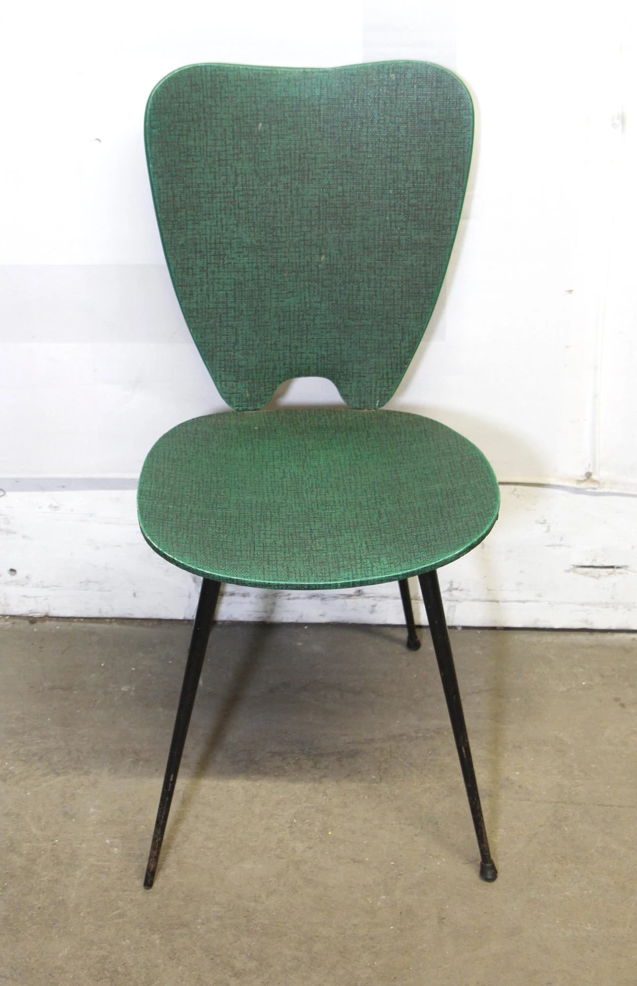 1960s Mid Century Green Vinyl Chair 5 1960s Mid Century Green Vinyl Chair - Image 3