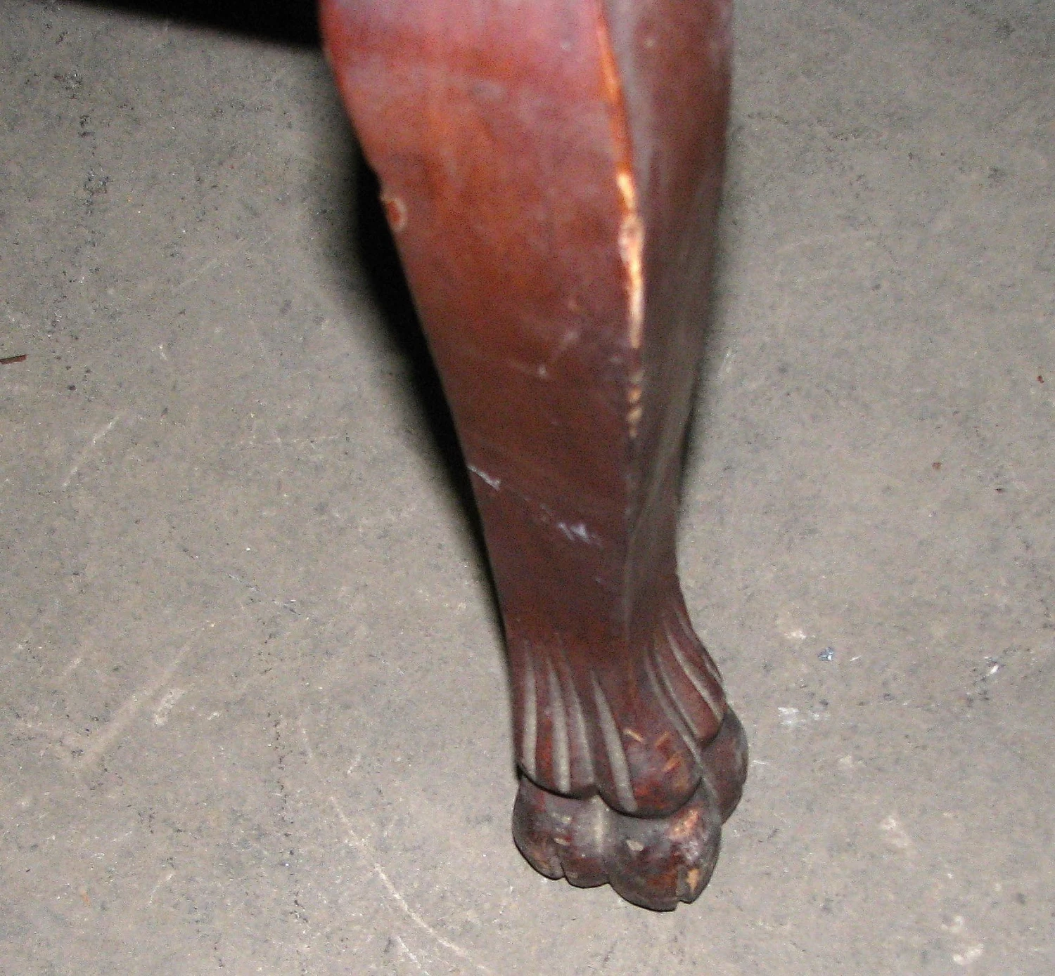 Victorian Three Seat Wooden Bench With Claw Feet 5 Victorian Three Seat Wooden Bench With Claw Feet - Image 3