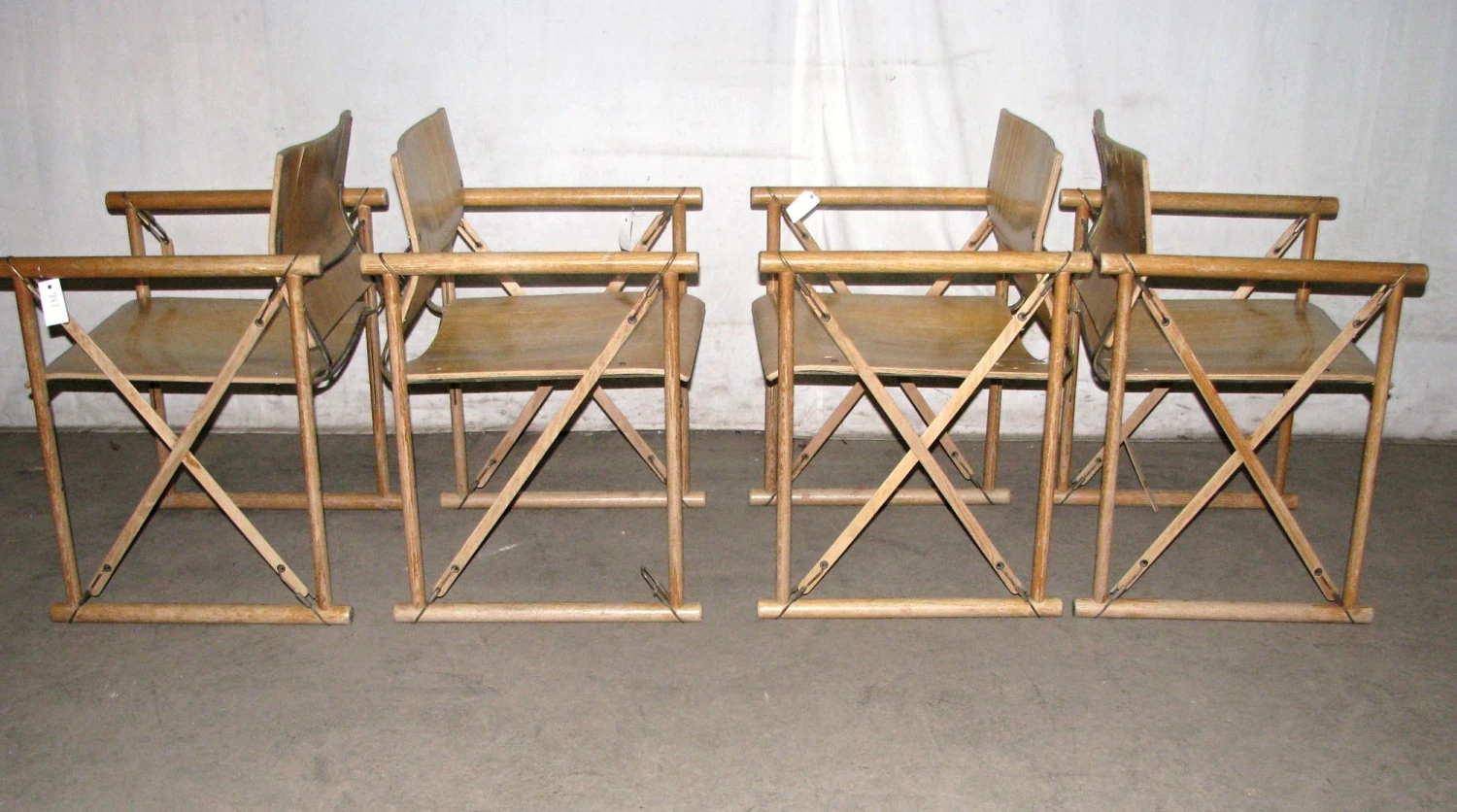 Set Of Mid Century Bamboo Arm Chairs 5 Set Of Mid Century Bamboo Arm Chairs - Image 3