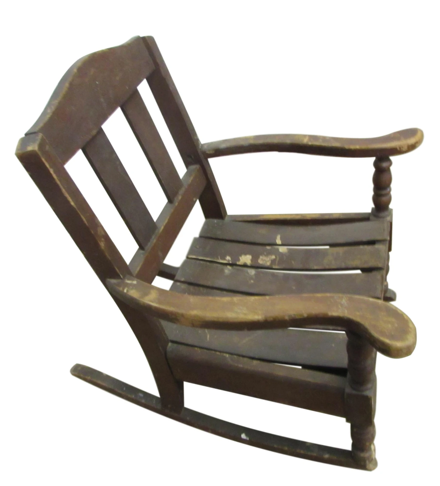 Antique Child Sized Wooden Rocker Chair 5 Antique Child Sized Wooden Rocker Chair - Image 3