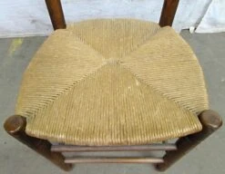 Vintage Ladder Back Wicker Seat Dark Wood Chair 10 Vintage Ladder Back Wicker Seat Dark Wood Chair -OGT Sale Store seating for sale m220522