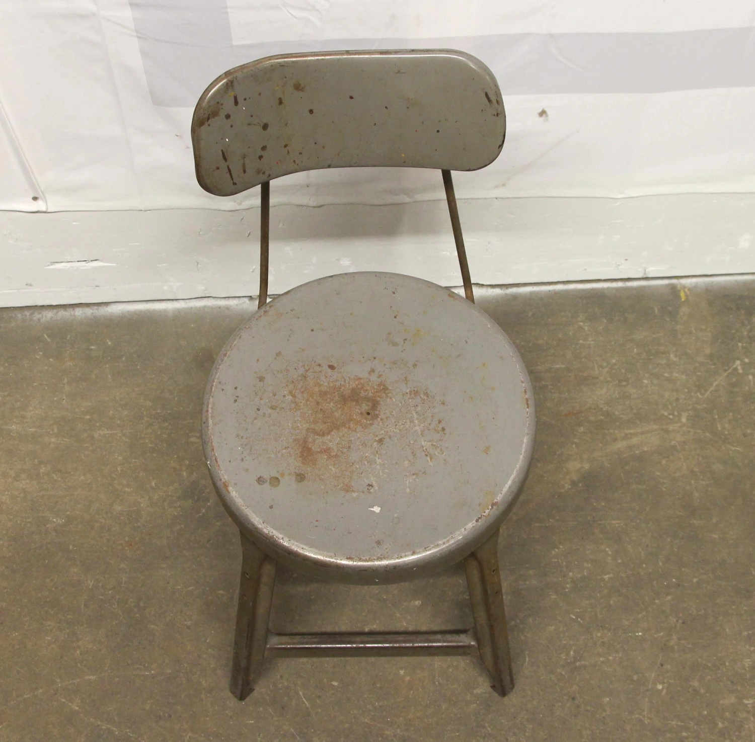 Reclaimed Gray Metal Counter Stool 5 Reclaimed Gray Metal Counter Stool - Image 3