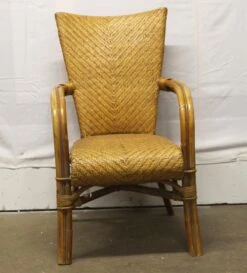 Pair Of Vintage Tan Wicker Chairs 11 Pair Of Vintage Tan Wicker Chairs -OGT Sale Store seating for sale p264138