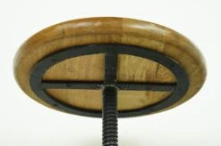 Industrial Adjustable Black Steel Teak Seat Counter Stool 12 Industrial Adjustable Black Steel Teak Seat Counter Stool -OGT Sale Store seating for sale q285173