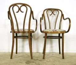 Set Of 6 Vintage Bentwood Floral Upholstery Arm Chairs 20 Set Of 6 Vintage Bentwood Floral Upholstery Arm Chairs -OGT Sale Store seating for sale q285517