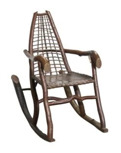 Handmade Birch & Copper Adirondack Rocking Chair