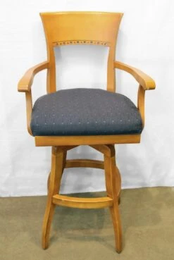 Traditional Blue High Top Swivel Bar Chair -OGT Sale Store seating l200773