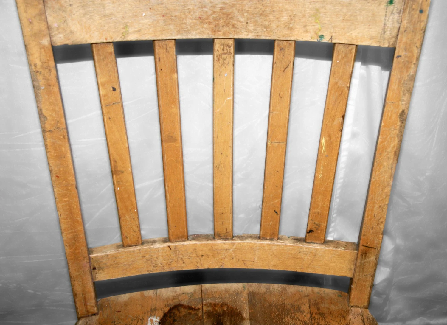 Vintage Oak Slatted Office Chair 4 Vintage Oak Slatted Office Chair - Image 2