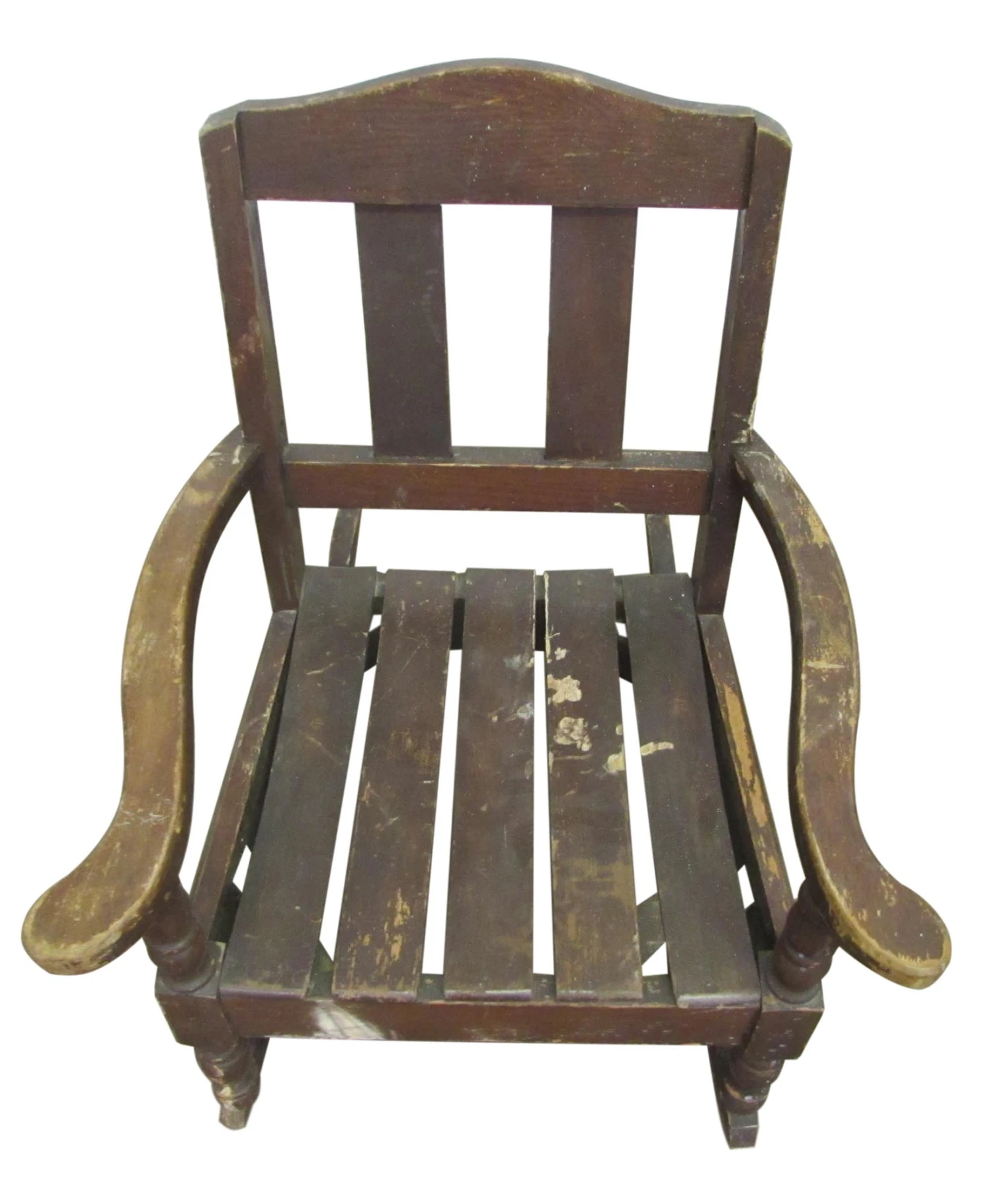 Antique Child Sized Wooden Rocker Chair 4 Antique Child Sized Wooden Rocker Chair - Image 2