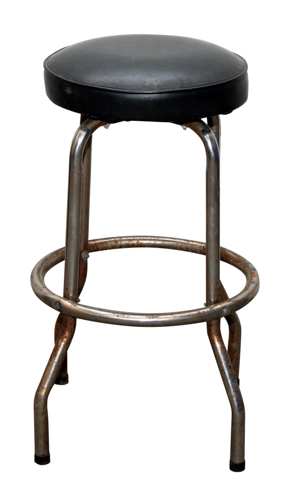Black & Chrome Stool 4 Black & Chrome Stool - Image 2