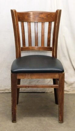Slatted Back Chairs With Black Vinyl Seat 9 Slatted Back Chairs With Black Vinyl Seat -OGT Sale Store seating n244184