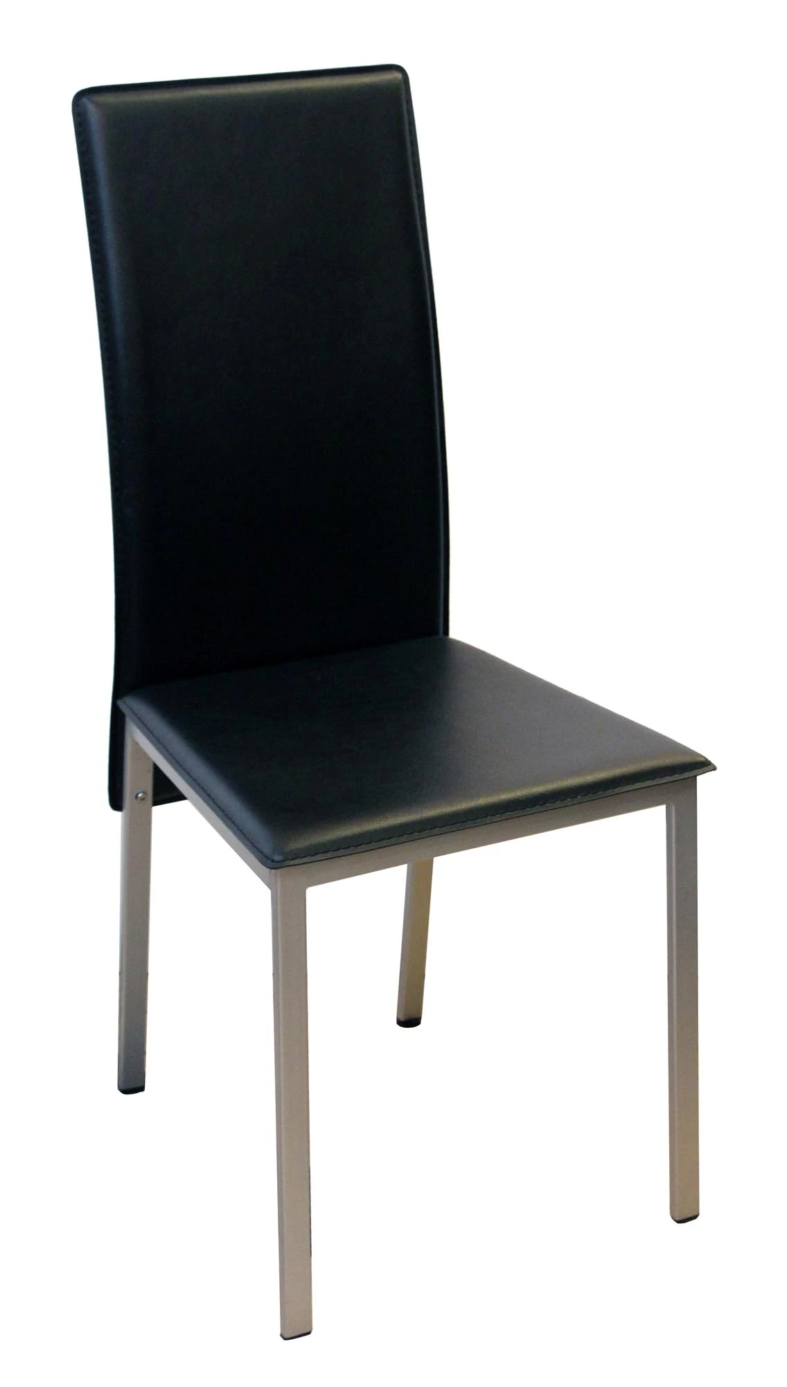 Set Of Four Black Mid Century Aluminum Frame Chairs 4 Set Of Four Black Mid Century Aluminum Frame Chairs - Image 2