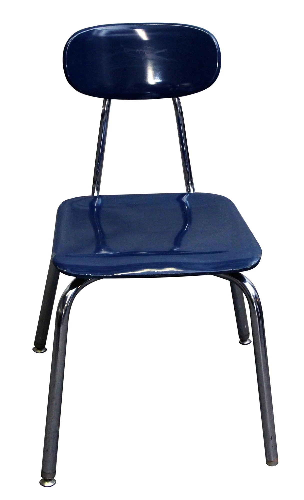 Bakelite Royal Blue Chair With Chrome Legs 4 Bakelite Royal Blue Chair With Chrome Legs - Image 2