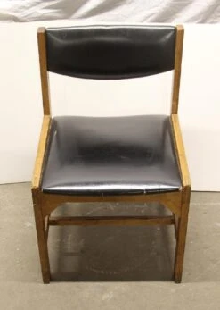Mid Century Vinyl Oak Dining Chair 9 Mid Century Vinyl Oak Dining Chair -OGT Sale Store seating p260329