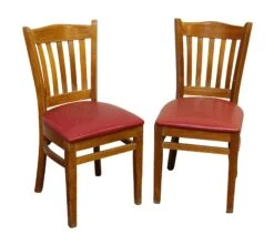 Pair Of Chairs With Red Seat