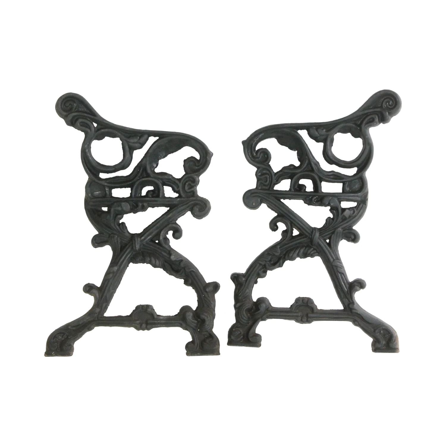 Pair Of Victorian Cast Iron Bench Leg Supports 3 Pair Of Victorian Cast Iron Bench Leg Supports