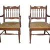 Pair Of Victorian Solid Wood Spindle Back Arm Chairs 1 Pair Of Victorian Solid Wood Spindle Back Arm Chairs -OGT Sale Store seating pair of victorian solid wood spindle back arm chairs m215494