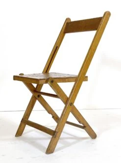 Reclaimed Slatted Wood Church Event Folding Chair 12 Reclaimed Slatted Wood Church Event Folding Chair -OGT Sale Store seating q282070