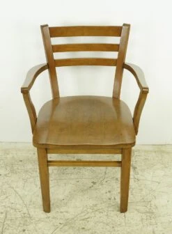 Vintage Maple Ladderback Wooden Arm Chair 13 Vintage Maple Ladderback Wooden Arm Chair -OGT Sale Store seating q284078