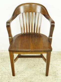 Vintage Oak Bank Of England Arm Chair -OGT Sale Store seating q284080