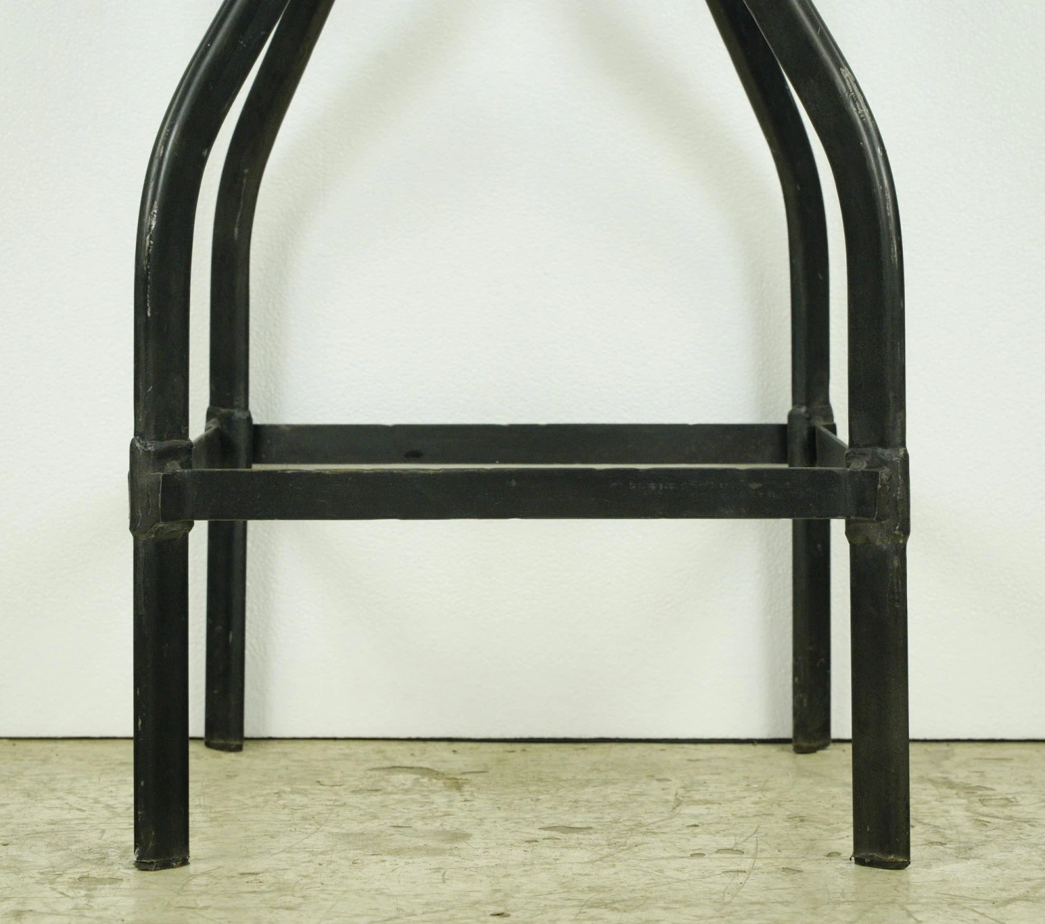 Vintage Adjustable Steel & Teak Wood Bar Stool 4 Vintage Adjustable Steel & Teak Wood Bar Stool - Image 2