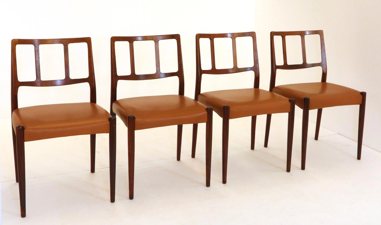 Set Of 1950s Mid Century Danish Uldum Mobelfabrik Chairs 4 Set Of 1950s Mid Century Danish Uldum Mobelfabrik Chairs - Image 2