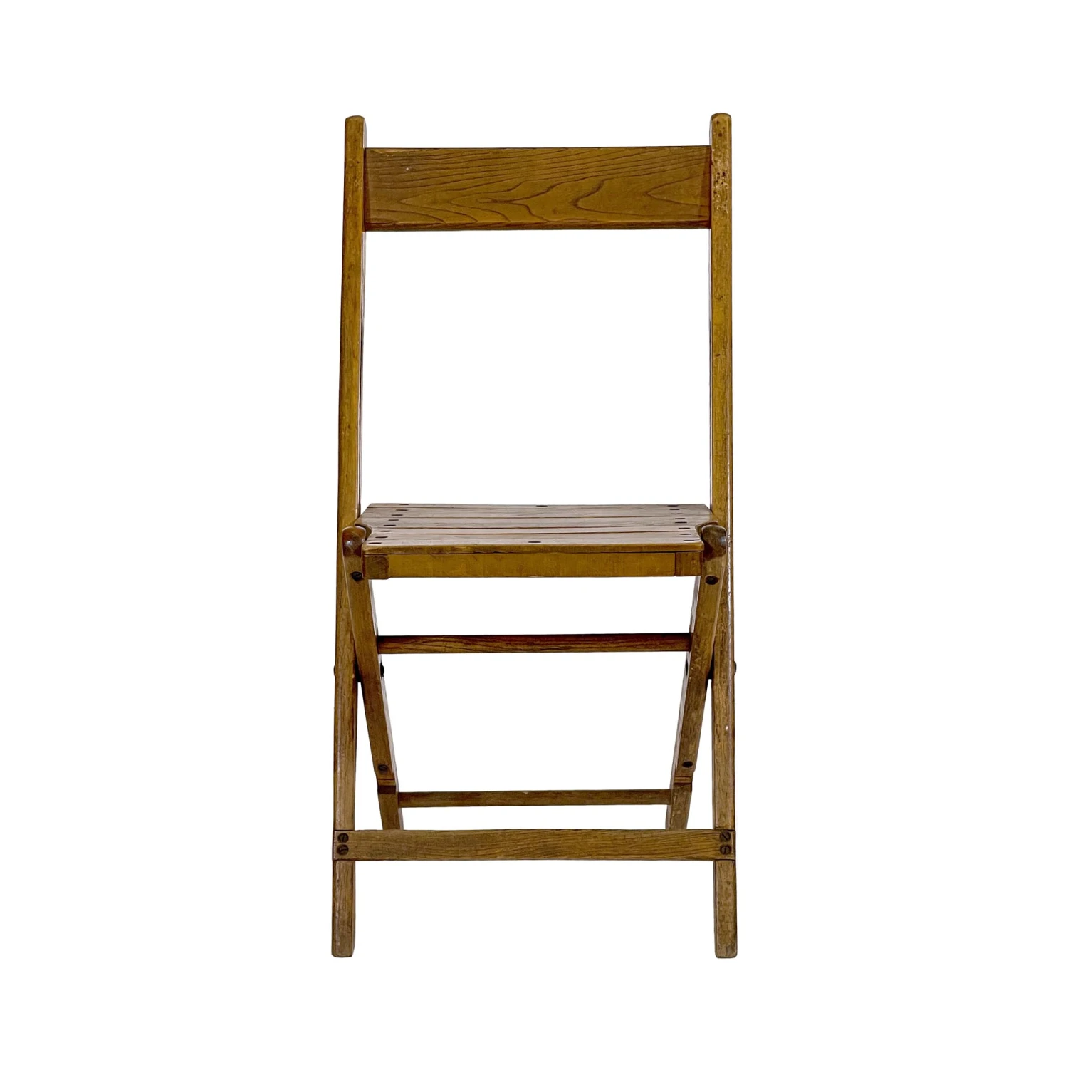 Reclaimed Slatted Wood Church Event Folding Chair 3 Reclaimed Slatted Wood Church Event Folding Chair