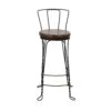 Restored Vintage Wrought Iron Bar Height Chair -OGT Sale Store seating restored vintage wrought iron bar height chair q279835