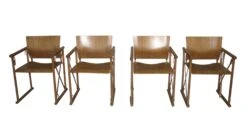 Set Of Mid Century Bamboo Arm Chairs