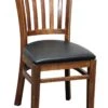 Slatted Back Chairs With Black Vinyl Seat 2 Slatted Back Chairs With Black Vinyl Seat -OGT Sale Store seating slatted back chairs with black vinyl seat n244184