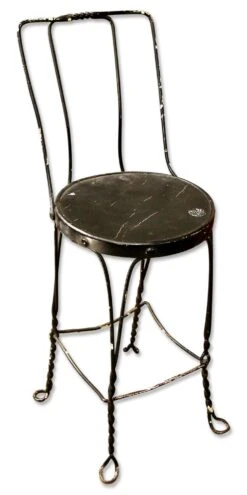 Vintage Black Ice Cream Parlor Chair