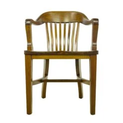 Vintage Oak Bank Of England Arm Chair