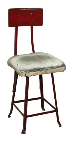 Worn Red Stool
