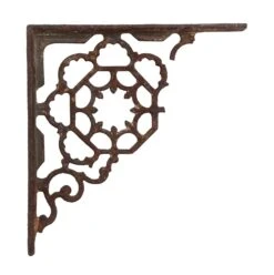 Antique Black Cast Iron Cut Out Victorian Shelf Bracket