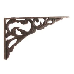 Antique Cast Iron Foliate 11.75 In. Shelf Bracket