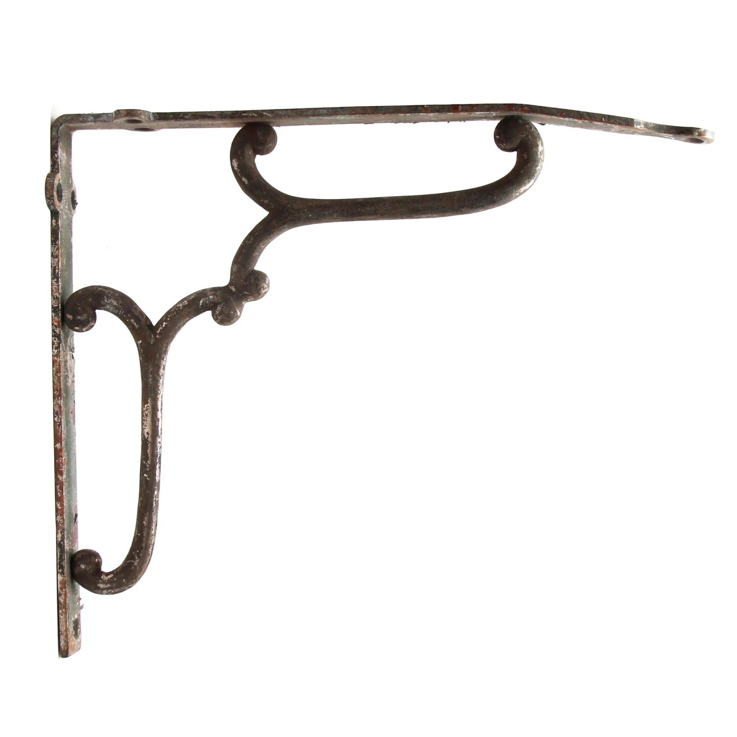 Antique Nickeled Brass Single Shelf Bracket 3 Antique Nickeled Brass Single Shelf Bracket