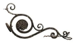 Floral Iron Sign Or Light Bracket