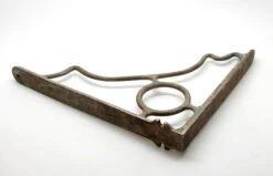 Large Nickel Plated Brass Shelf Bracket 7 Large Nickel Plated Brass Shelf Bracket -OGT Sale Store shelf sign brackets for sale n232309