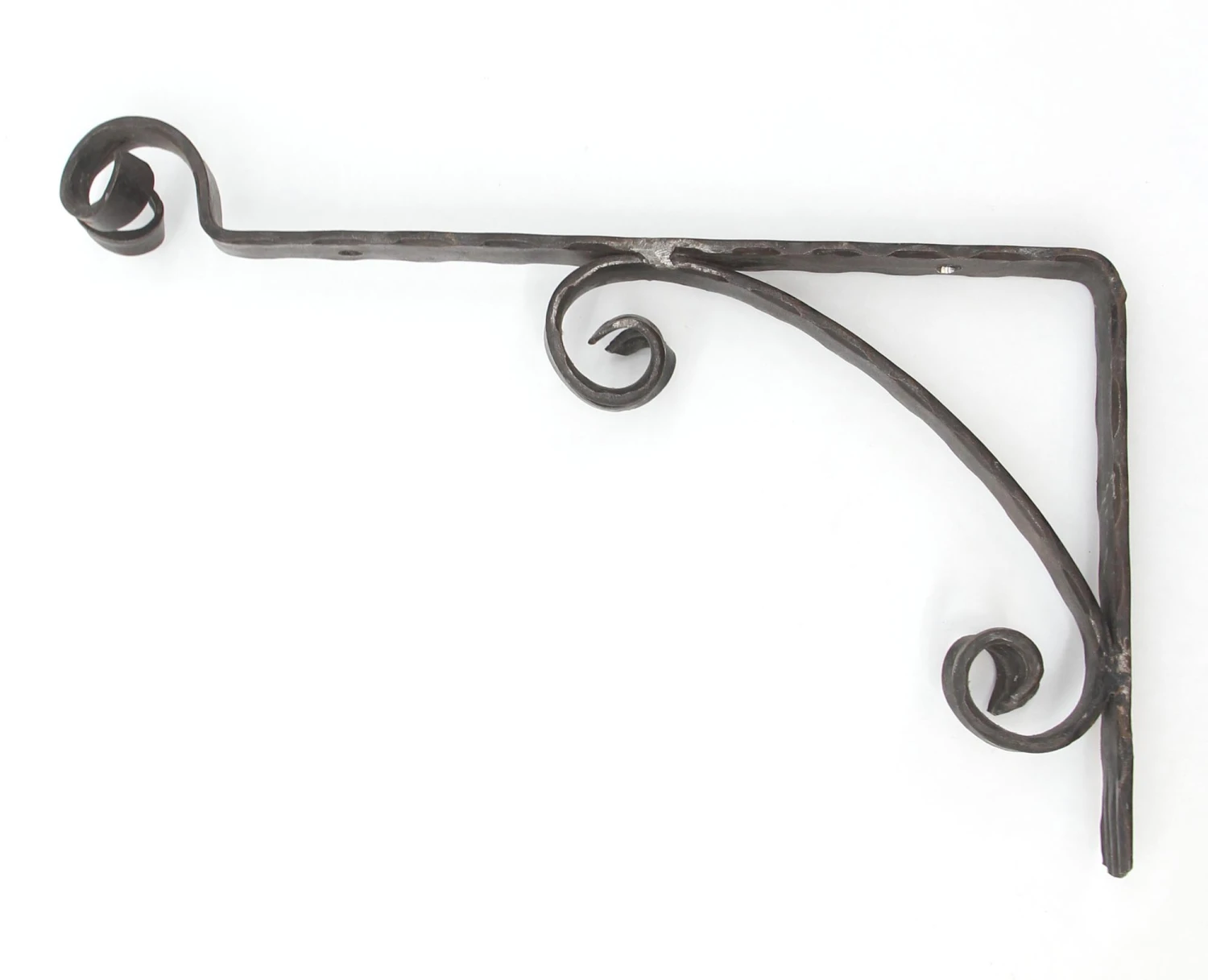 Pair Of Vintage Arts & Crafts Wrought Iron Curls Shelf Brackets 5 Pair Of Vintage Arts & Crafts Wrought Iron Curls Shelf Brackets - Image 3