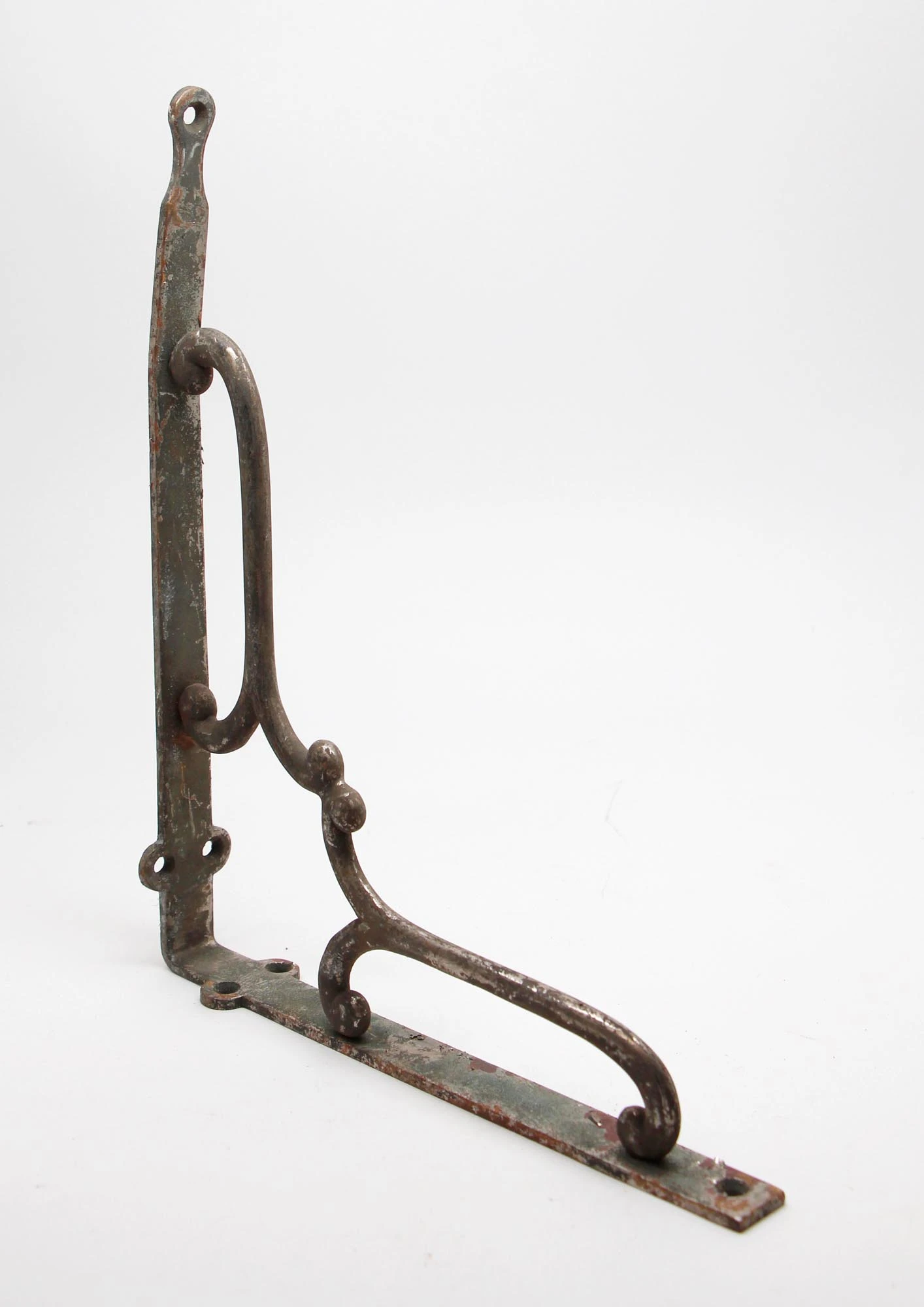 Antique Nickeled Brass Single Shelf Bracket 4 Antique Nickeled Brass Single Shelf Bracket - Image 2