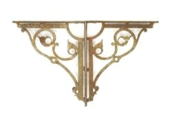 Pair Of 17.5 In. Antique Eastlake Wrought Iron Wall Brackets