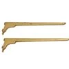 Pair Of Vintage Brass Slotted Back Shelf Brackets 1 Pair Of Vintage Brass Slotted Back Shelf Brackets -OGT Sale Store shelf sign brackets pair of vintage brass slotted back shelf brackets q284406