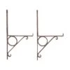 Vintage Brown Painted Wrought Iron Shelf Brackets 1 Vintage Brown Painted Wrought Iron Shelf Brackets -OGT Sale Store shelf sign brackets vintage brown painted wrought iron shelf brackets q274412