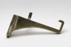 Vintage Nickel Over Brass Shelf Bracket