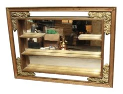 Floral Framed Mirrored Shelf -OGT Sale Store shelves racks for sale m235765