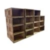 Vintage Pine Wooden Storage Crate Shelves